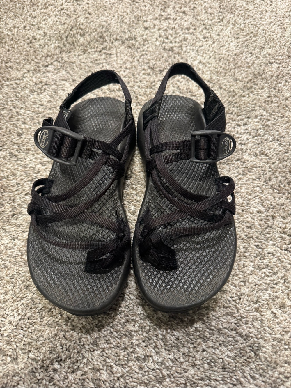 Chaco Black Outdoor Strappy Sandals